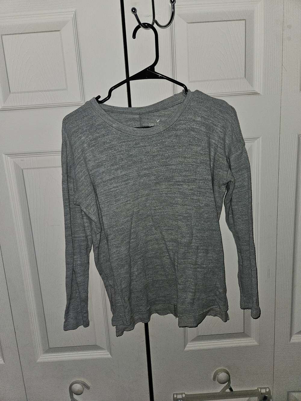 American Eagle Outfitters Plush Soft & Sexy Heather Gray Top